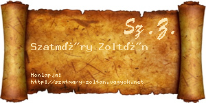 Szatmáry Zoltán névjegykártya