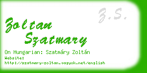 zoltan szatmary business card
