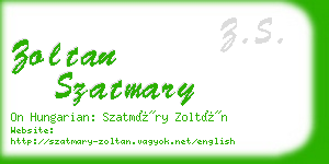 zoltan szatmary business card